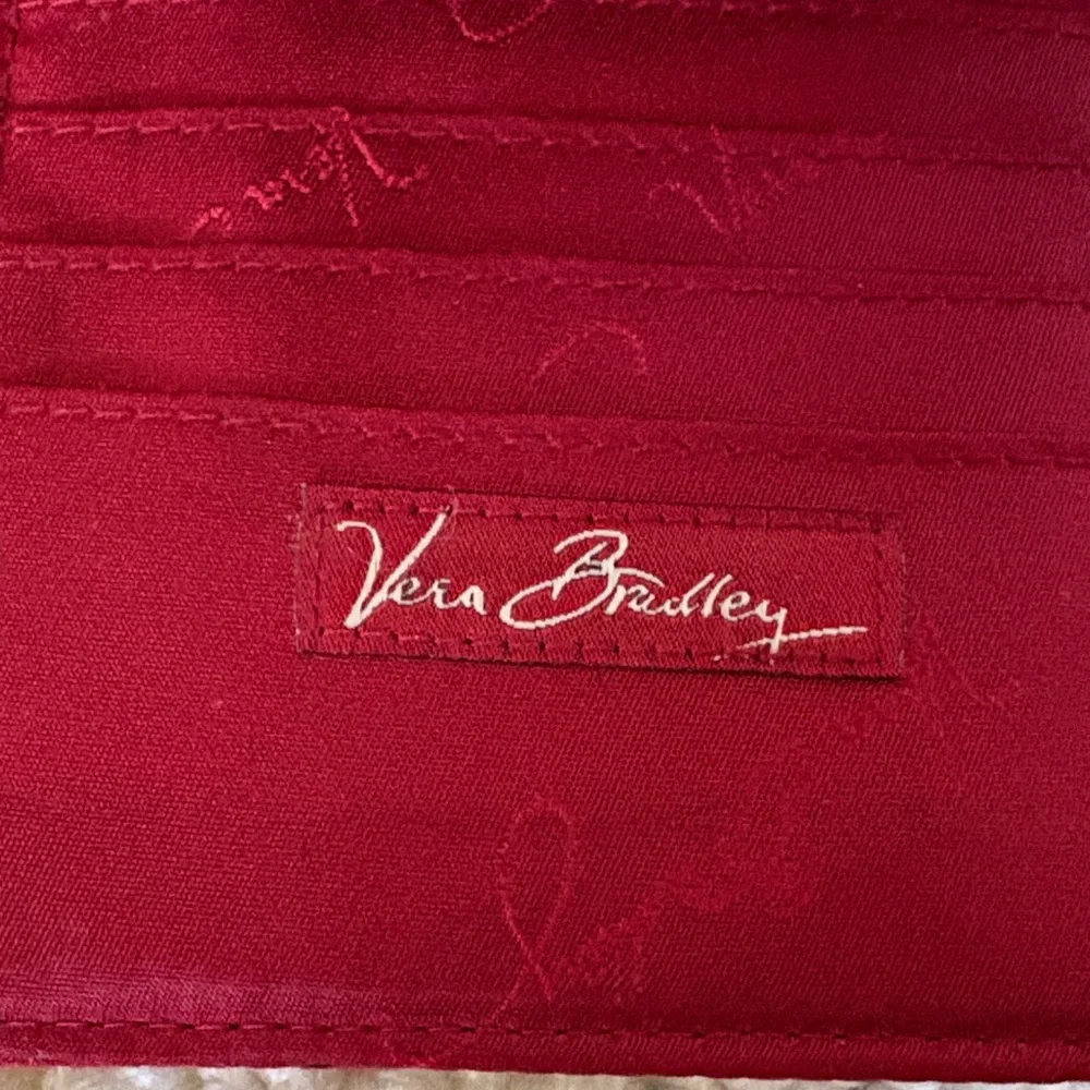Vera Bradley Red Paisley Quilted Zip Wallet Cowgirl Western - Picture 5 of 7